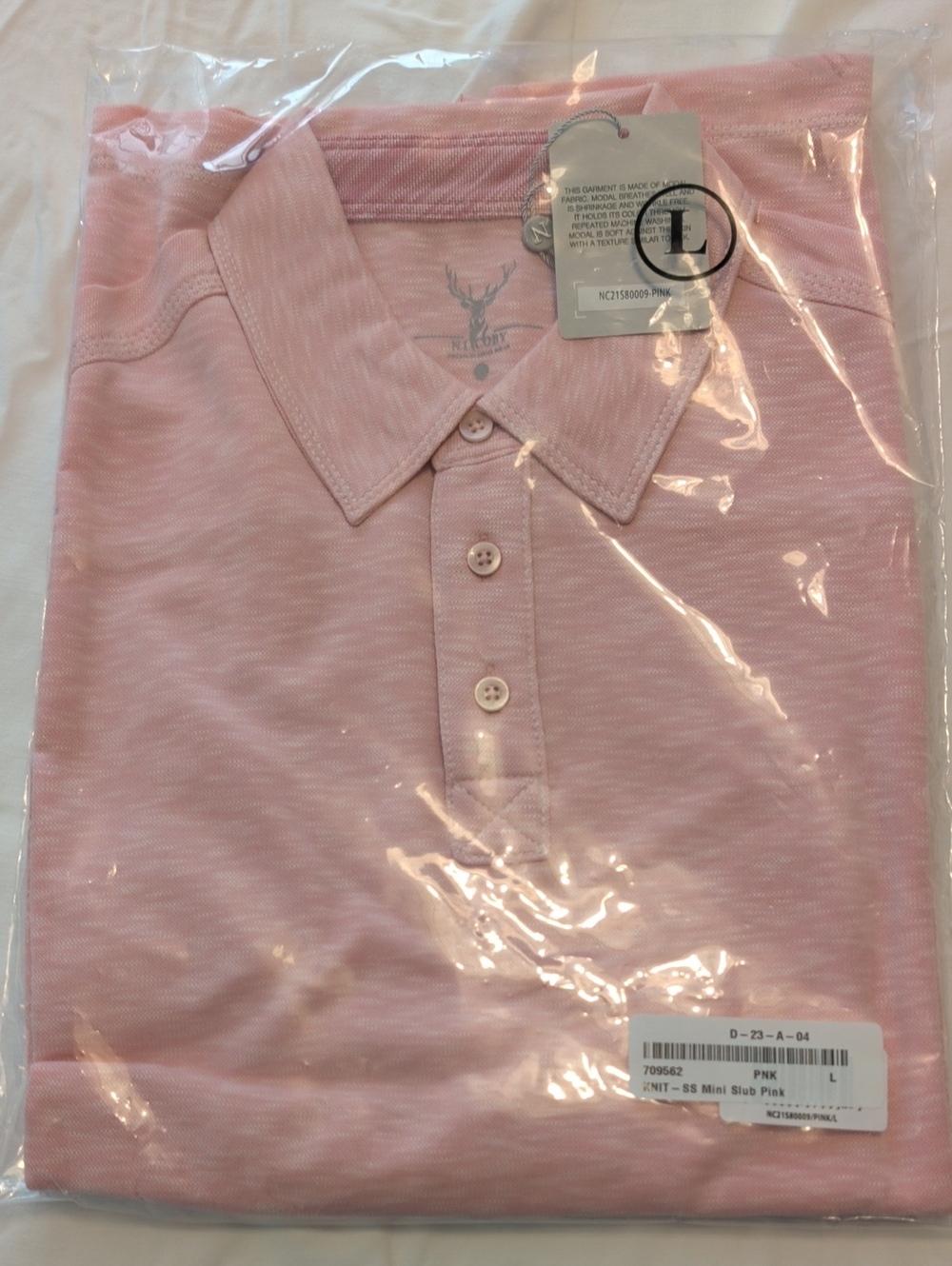 Nicoby Light Pink Men's Polo Shirt
